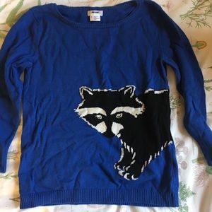 Cooperative, raccoon sweater